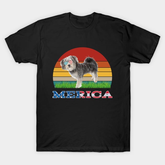 Merica Morkie  Dog Lover Owner Gift T-Shirt by madani04